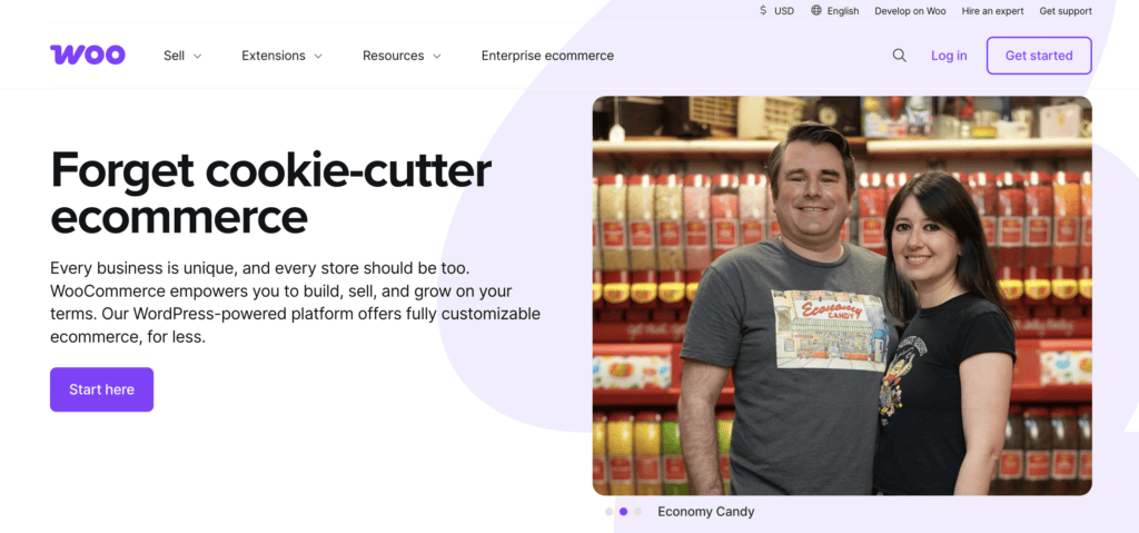 WooCommerce homepage