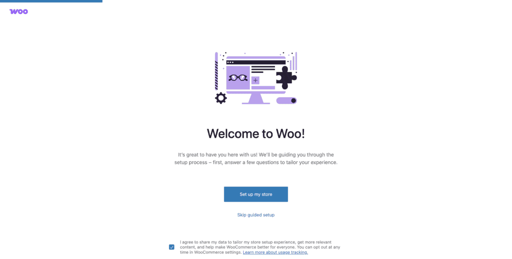 WooCommerce setup wizard