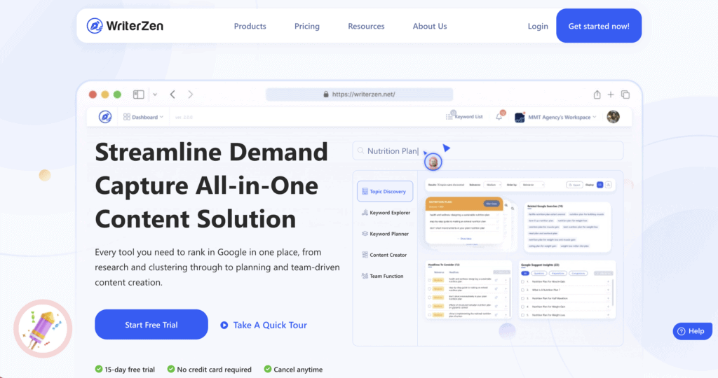 WriterZen homepage