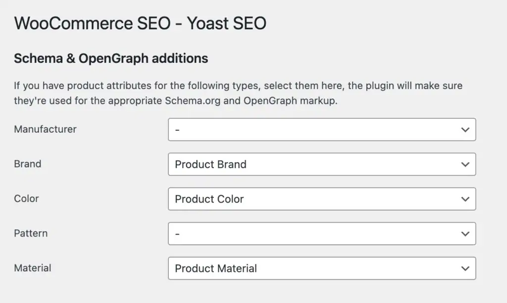 schema-and-opengraph in Yoast WooCommerce SEO