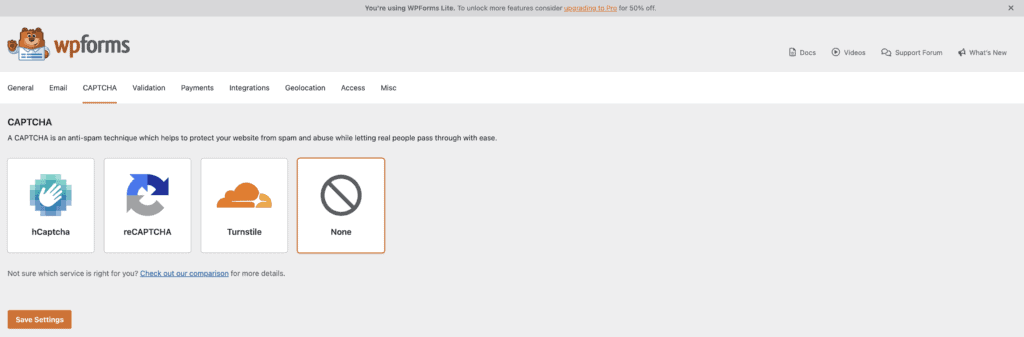 Antispam WPForms