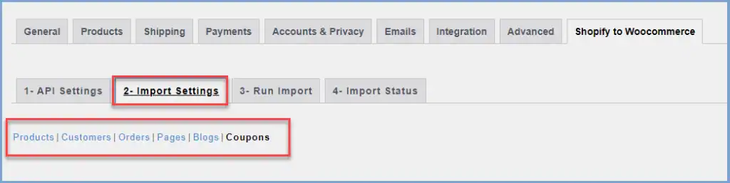 Choose what to import