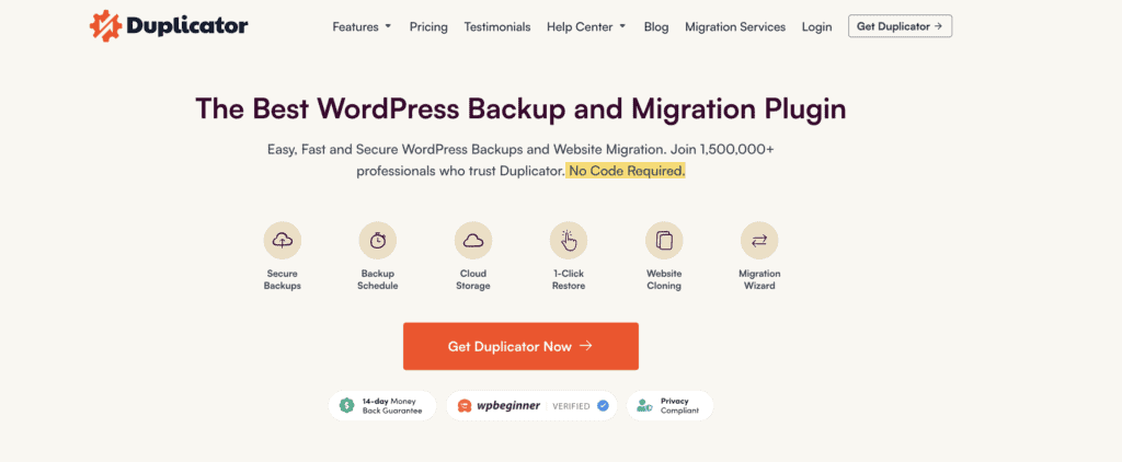 Duplicator page
