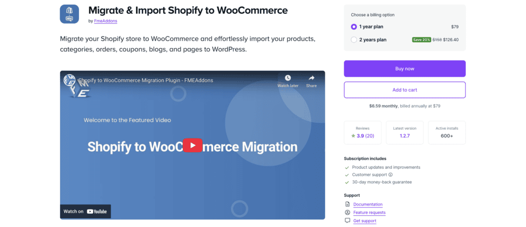 Migrate & Import Shopify to WooCommerce plugin
