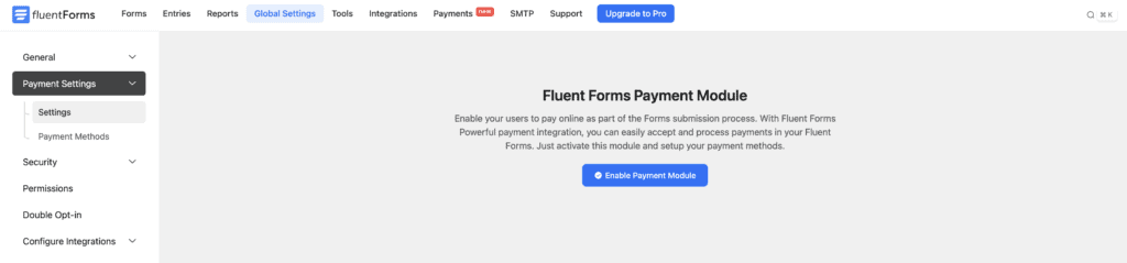 Payment gateways fluent forms