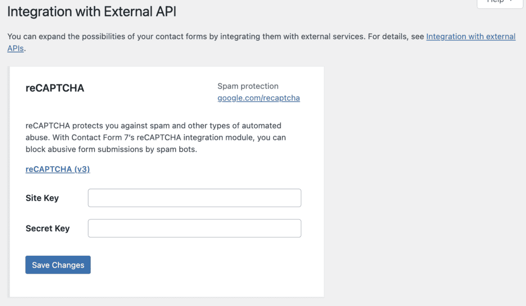 Spam protection setup for contact from 7
