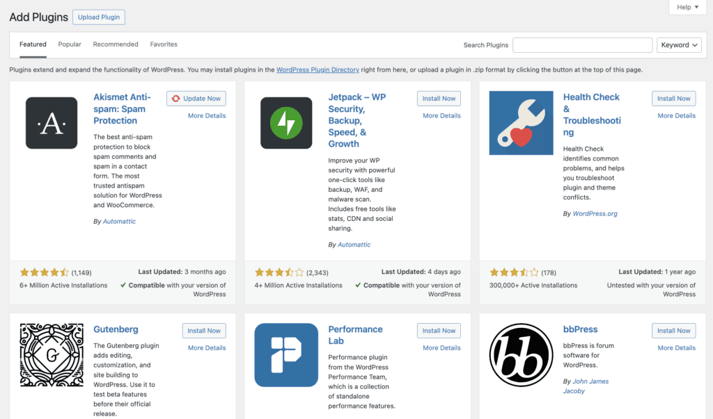 WordPress plugins