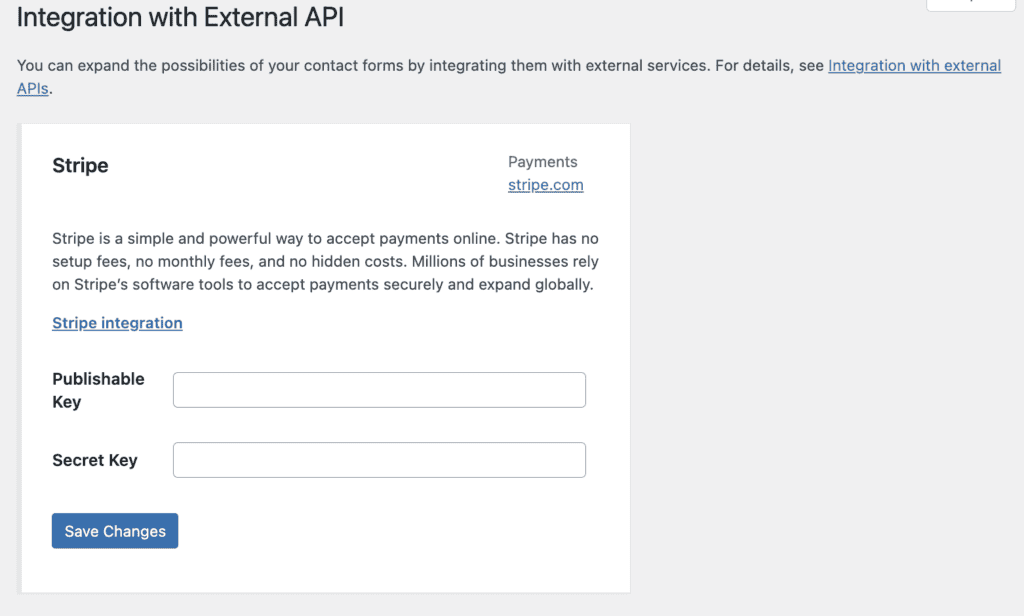 payment integration contact form 7