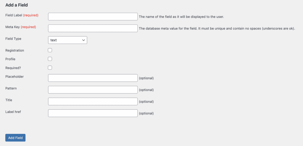 wp-members review add field