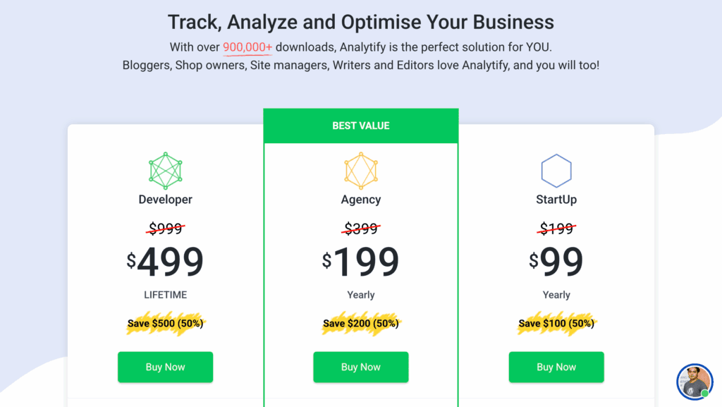 google site kit vs analytify pricing of analytify
