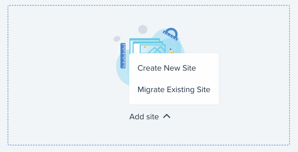 Create new site bluehost