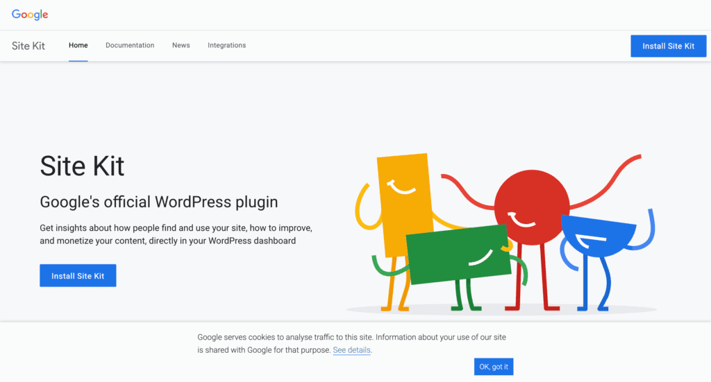 monsterinsights vs google site kit gsk home page