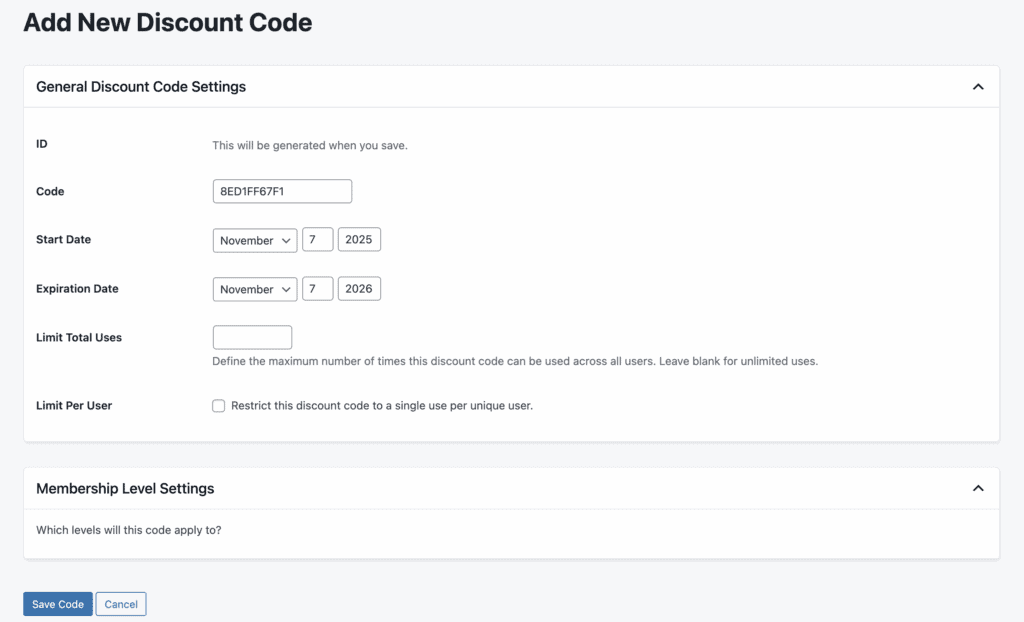 paid memberships pro review discount code