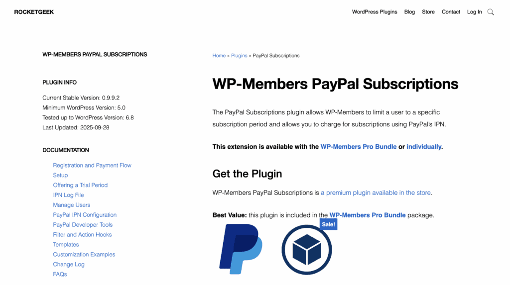 wp-members review paypal extension