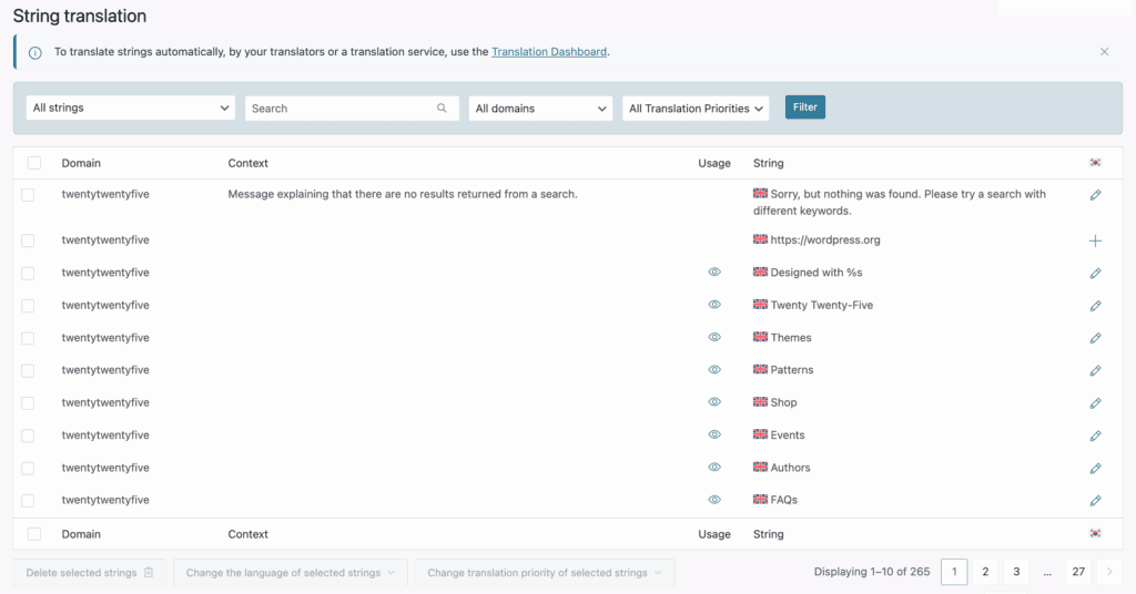 String translation WPML
