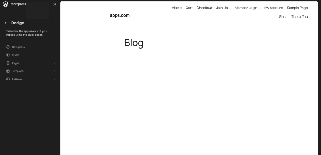 navigation wordpress