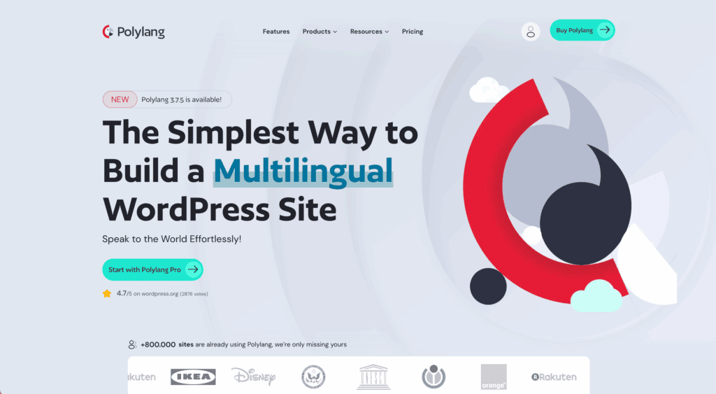 polylang homepage