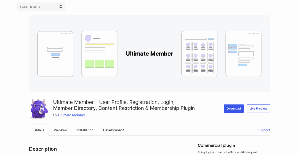 ultimate member plugin 