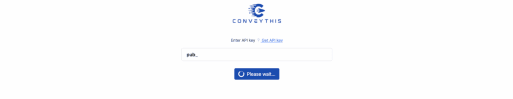 API key conveythis