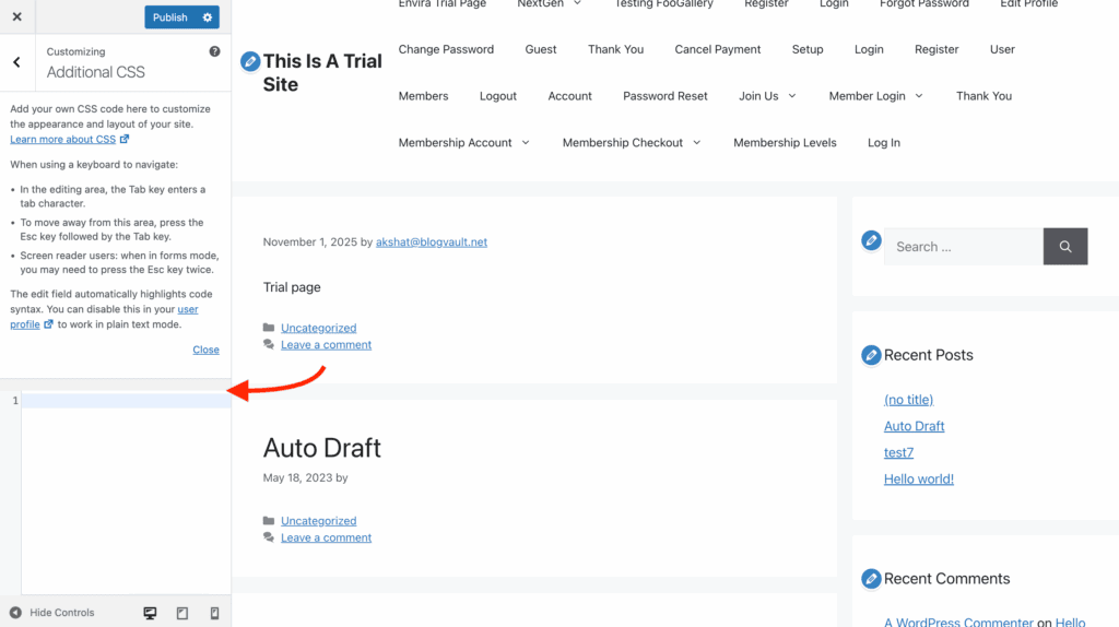 change font in wordpress thadd css