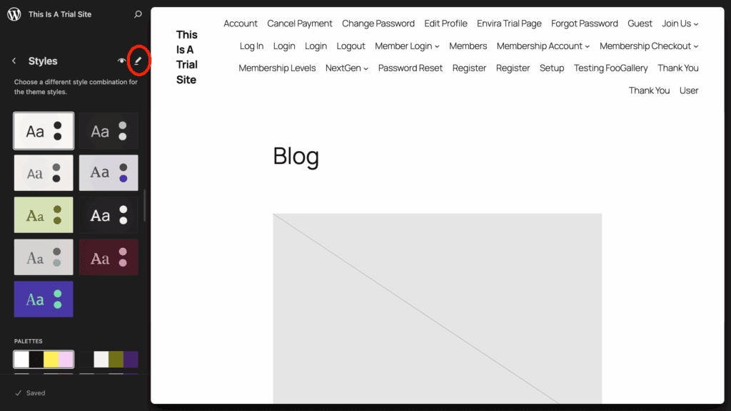 change font in wordpress Styles editor