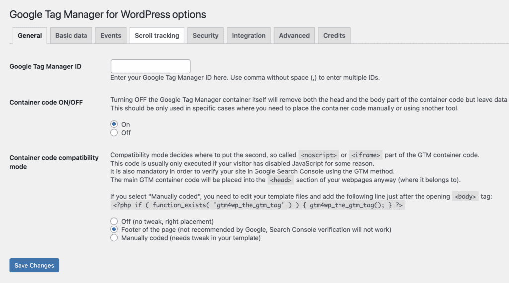 install google tag manager wordpress connect gtm4wp