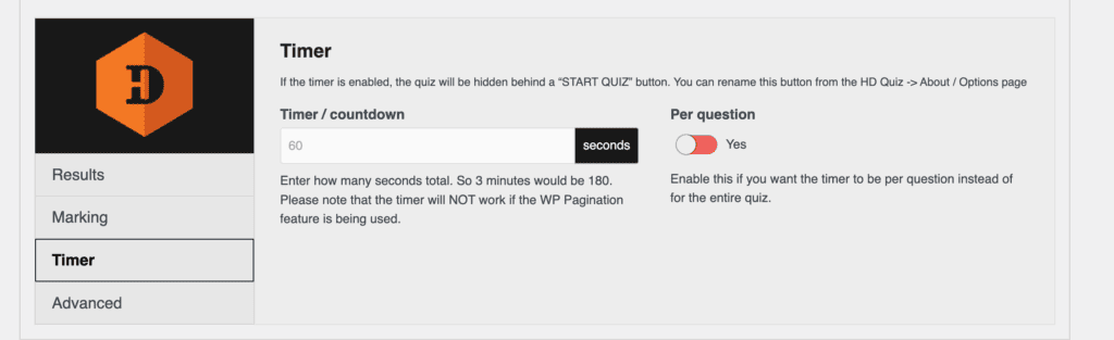 hd quiz wordpress plugin review timer