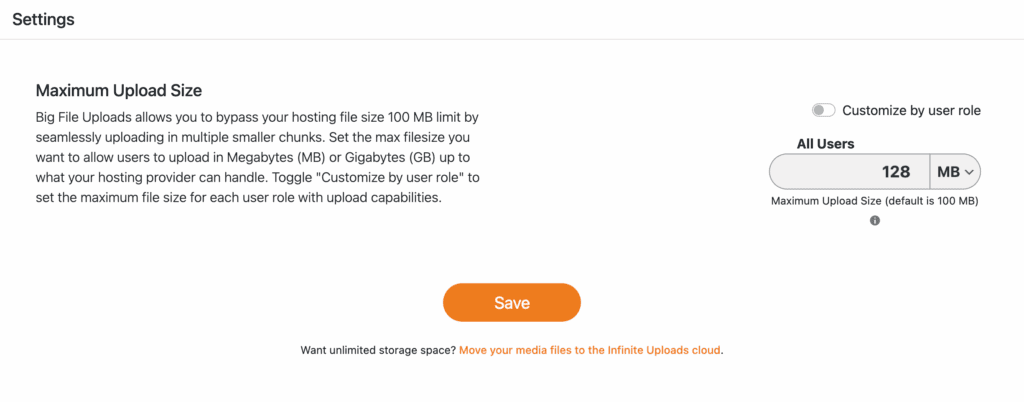 increase file upload size value