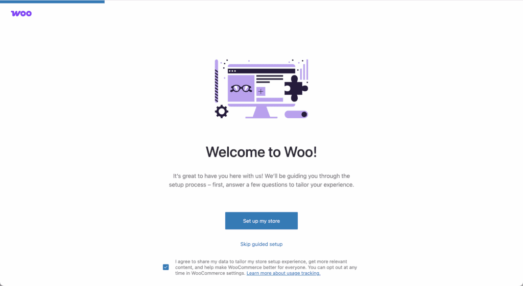 Set up wizard WooCommerce