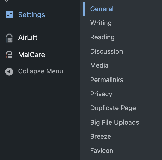 Settings > General