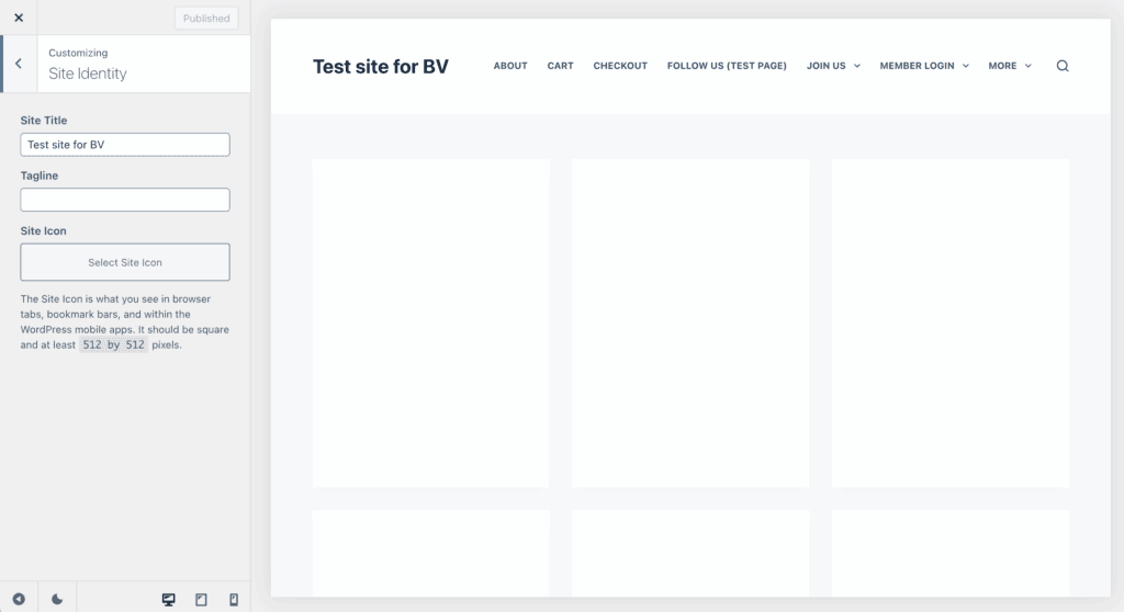 Site icon upload