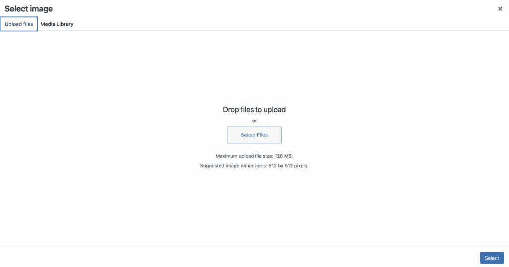 Upload your site icon image