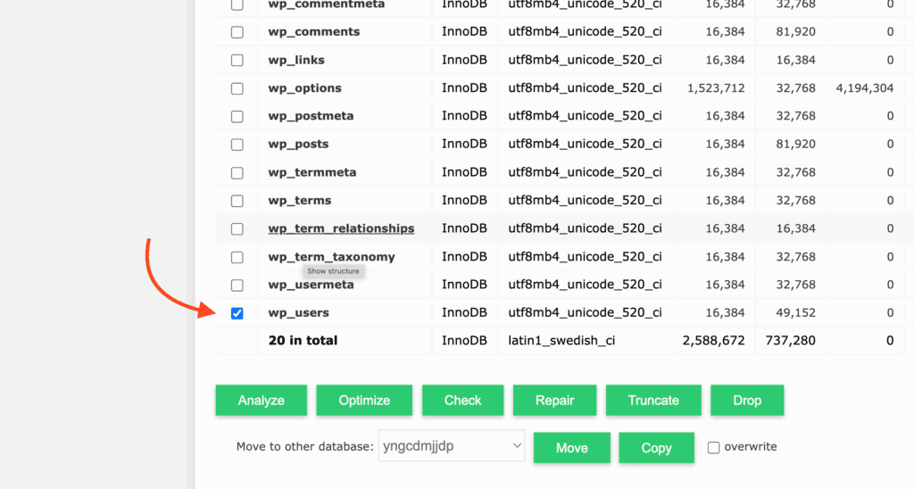 change wordpress admin password wp_users table
