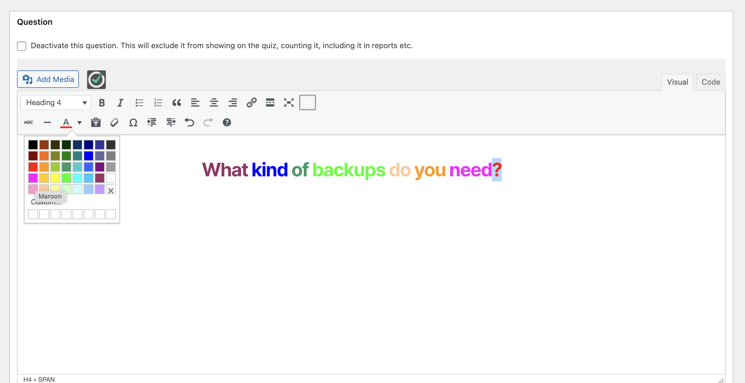 wordpress quiz plugin watu quiz design