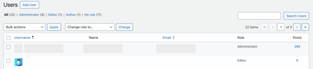 correct role access for author change