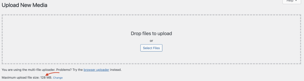 file upload size limit chnaged