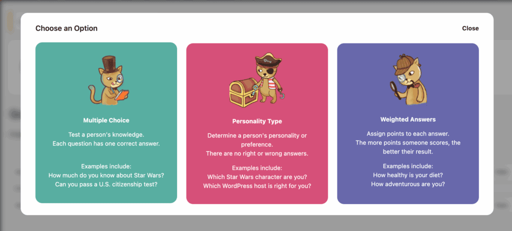quiz cat wordpress plugin review types of quizzes