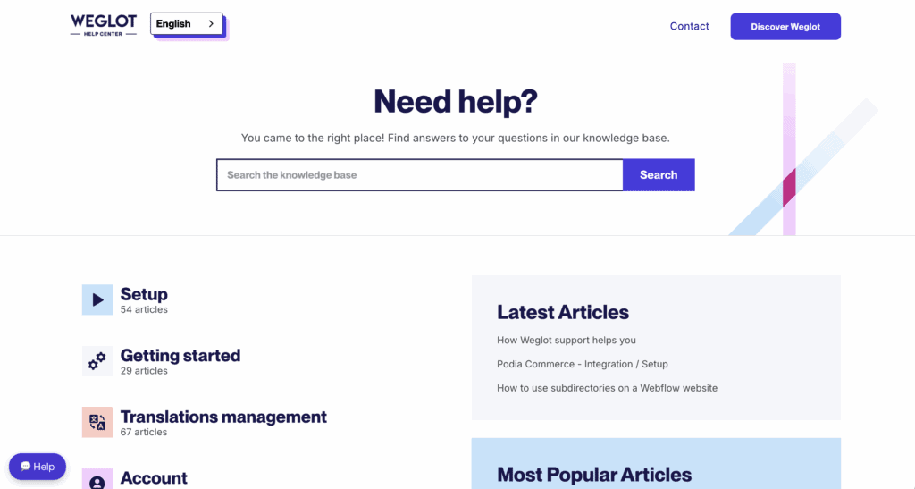 weglot support