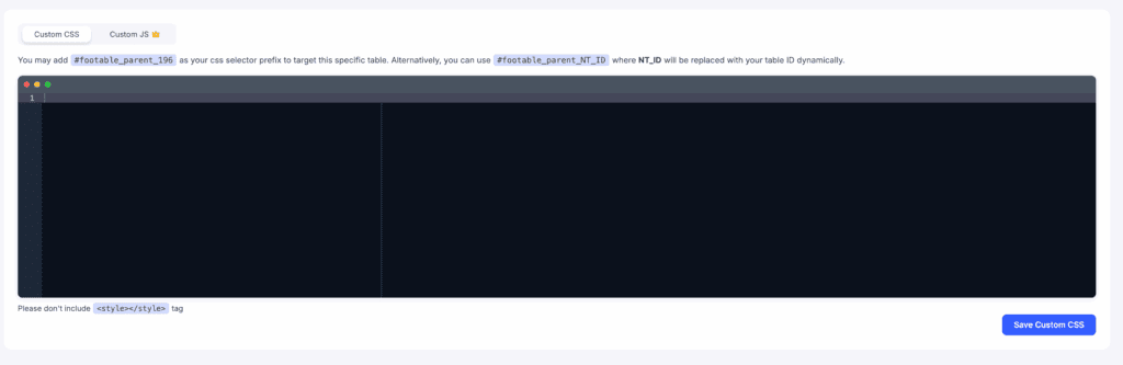 Custom CSS