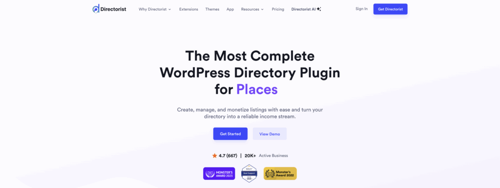 Directorist homepage