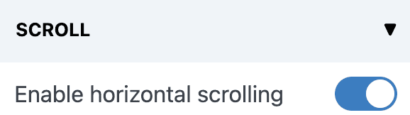 horizontal scrolling