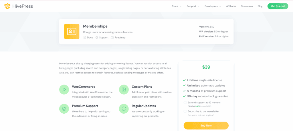 HivePress extensions memberships