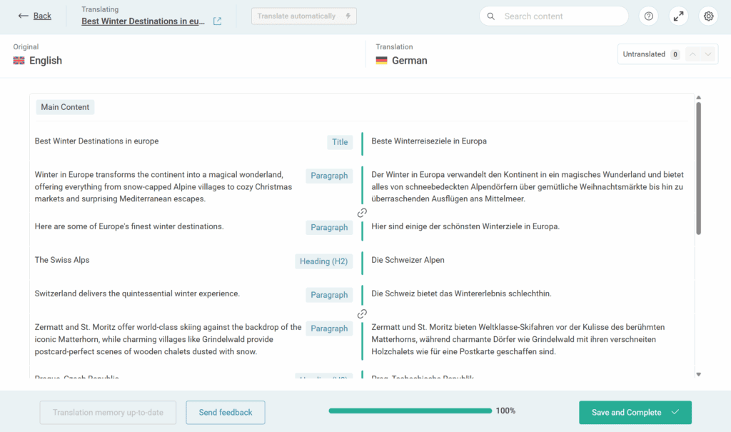 Side-by-side-translations WPML