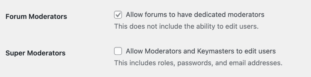 wordpress forum plugin bbPress forum mods settings