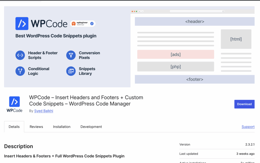 how to install facebook pixel on wordpress wp code banner image