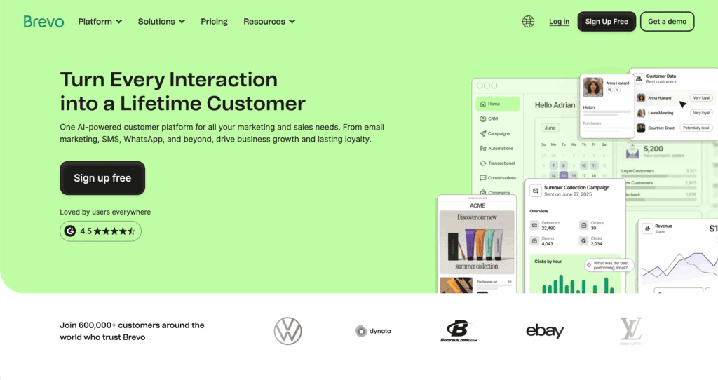 Brevo homepage