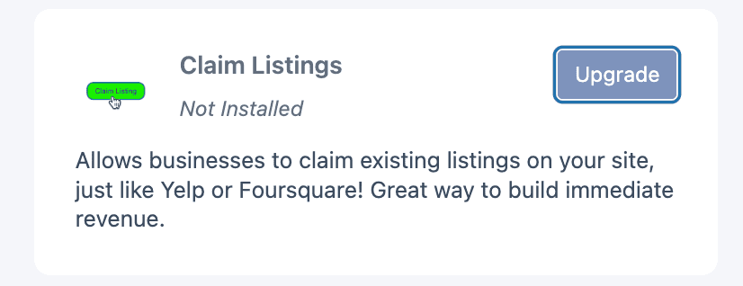 Claim listings 