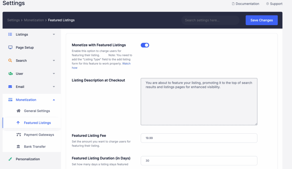 Featured listings directorist