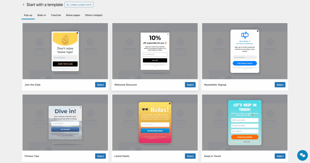 form template mail poet